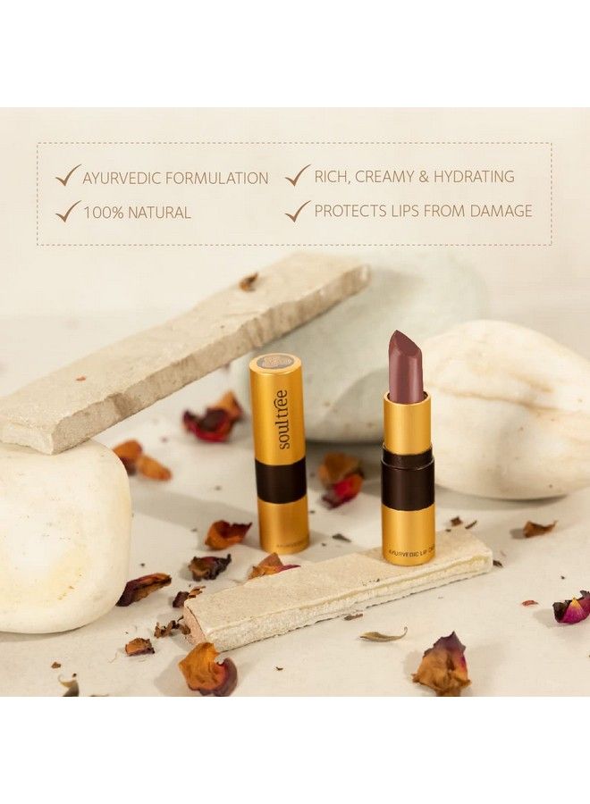 SOULTREE Ayurvedic Lipstick Rose Clay 610 4Gm - Image 4