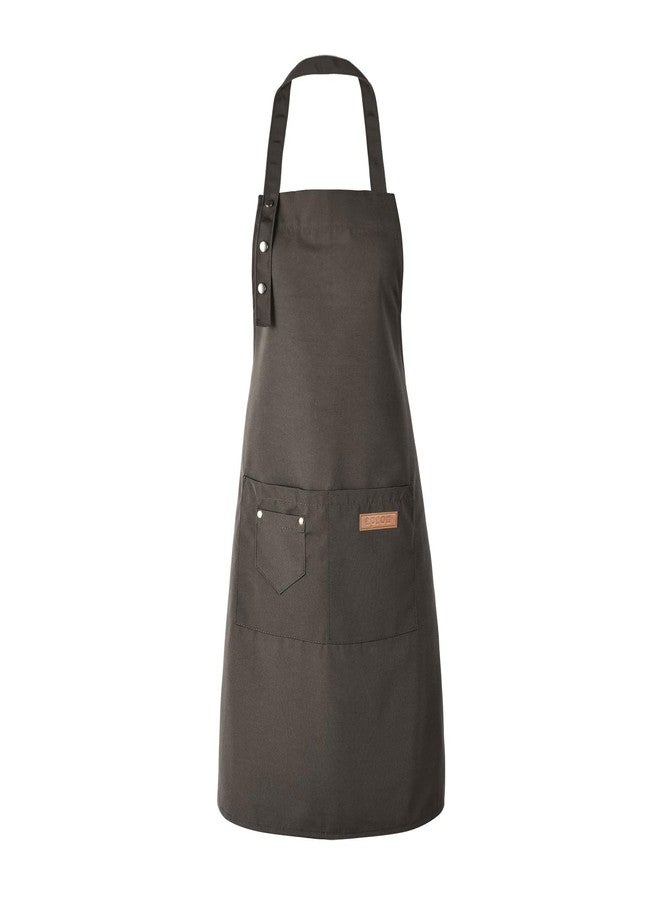 Tosewever Art Aprons for Women Painting Pottery Baking, Mens Buckle Straps Kitchen Apron with Pockets for Chef Cooking (Grayish green) - Image 3