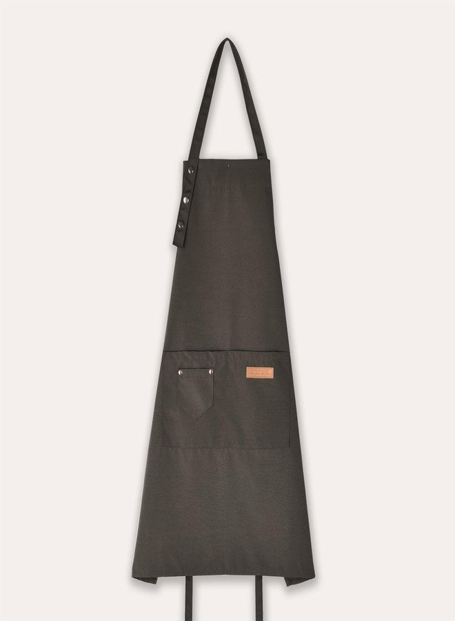 Tosewever Art Aprons for Women Painting Pottery Baking, Mens Buckle Straps Kitchen Apron with Pockets for Chef Cooking (Grayish green) - Image 4