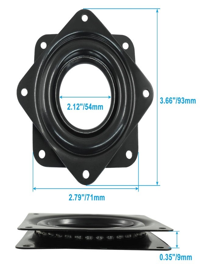 Rierdge 2 Pack Metal Lazy Susan Turntable, Mini Lazy Susan 3 Inch Swivel Plate for Model Base Crafts Stand Monitor Kitchen Table Cabinets, Black - Image 3