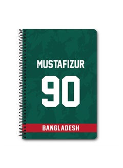Designer A5 Spiral Notebook Memo Notepad Journal Player - Mustafizur Rahman, Jersey Number -90