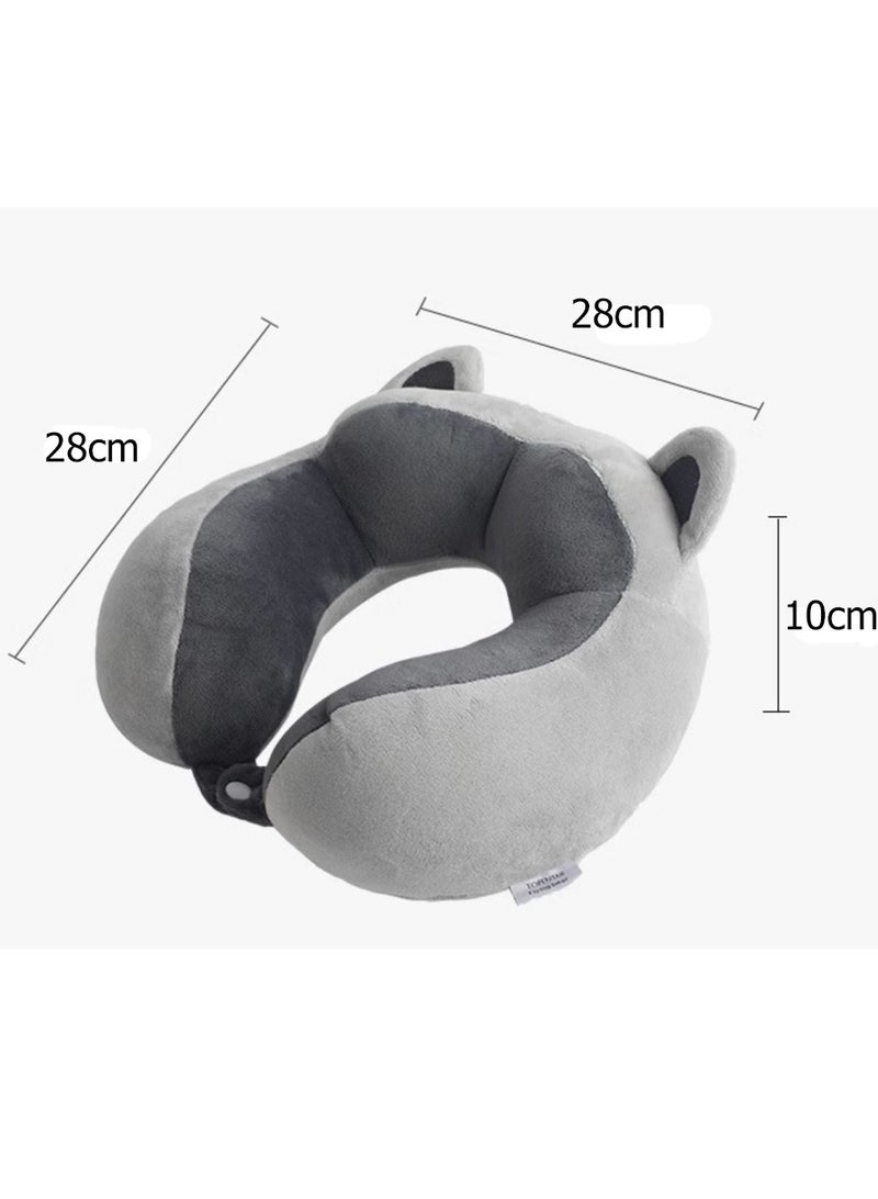 WangPangZi U-Shaped Pillow,Airplane Travel Pillow with Head Support,Soft Traveling Pillow for Sleeping on Flight or Car Train,Nap Pillow - Image 2