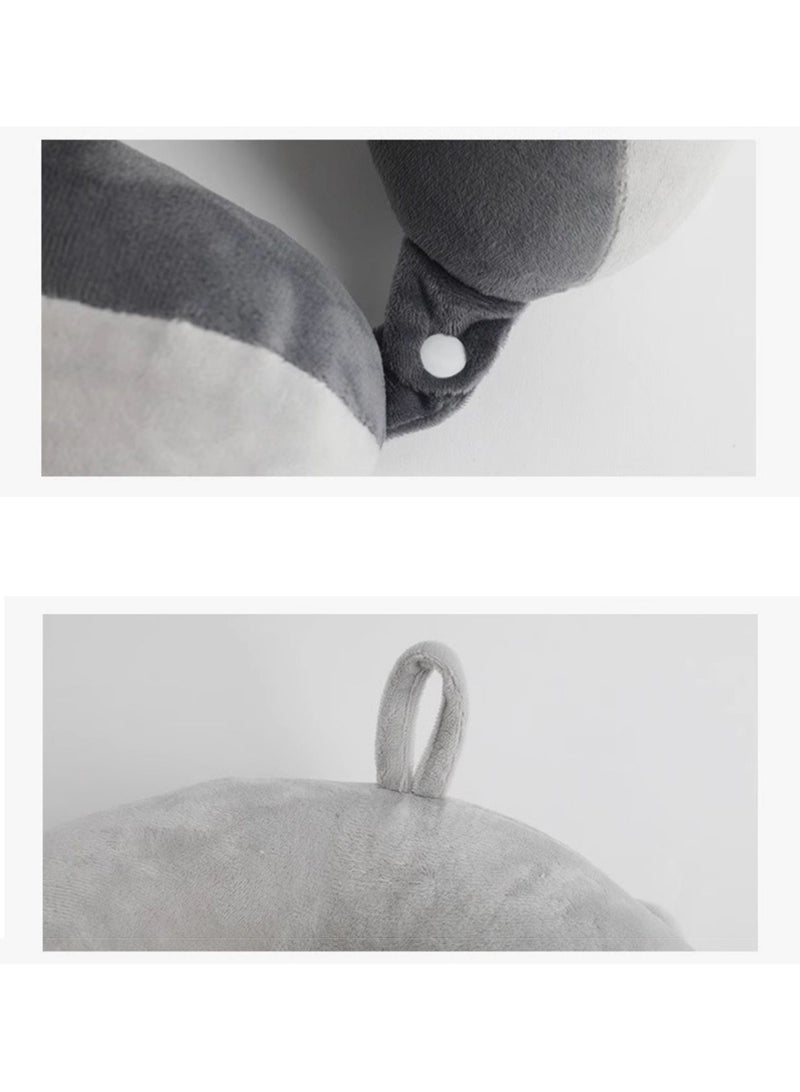 WangPangZi U-Shaped Pillow,Airplane Travel Pillow with Head Support,Soft Traveling Pillow for Sleeping on Flight or Car Train,Nap Pillow - Image 3
