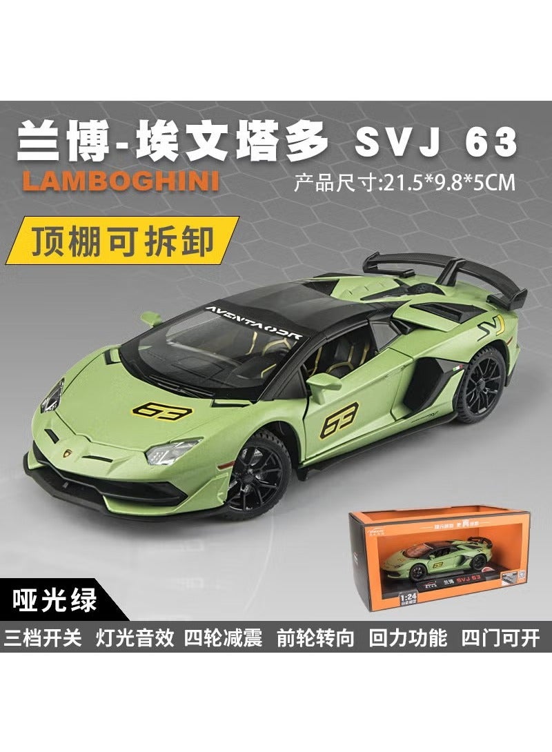 1:24 Toyota Alphard Model Alloy Toy Car1:24 Rambo SVJ63 Green 1:24 Rambo SVJ63 Green