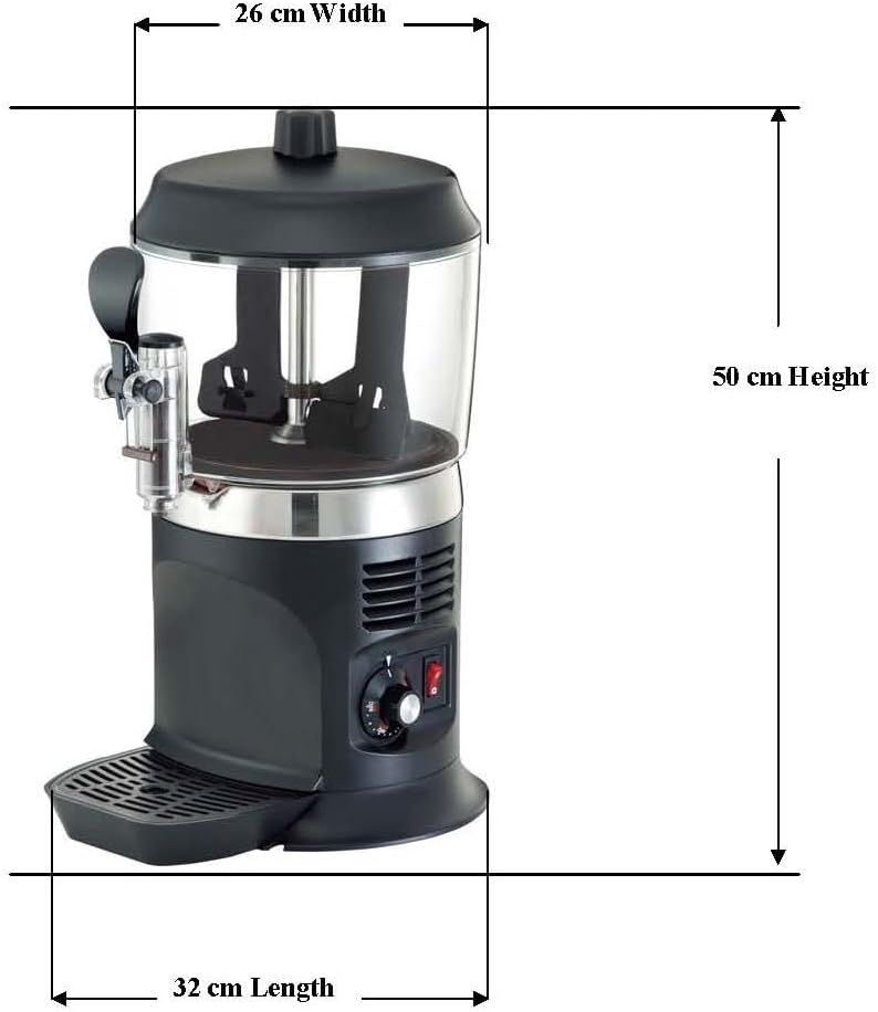 12 Cups Jelco Commercial Hot Chocolate Machine Electric 5L Hot Chocolate Dispenser Warmer for Heating Chocolate, Coffee, Milk, Tea, - Image 4