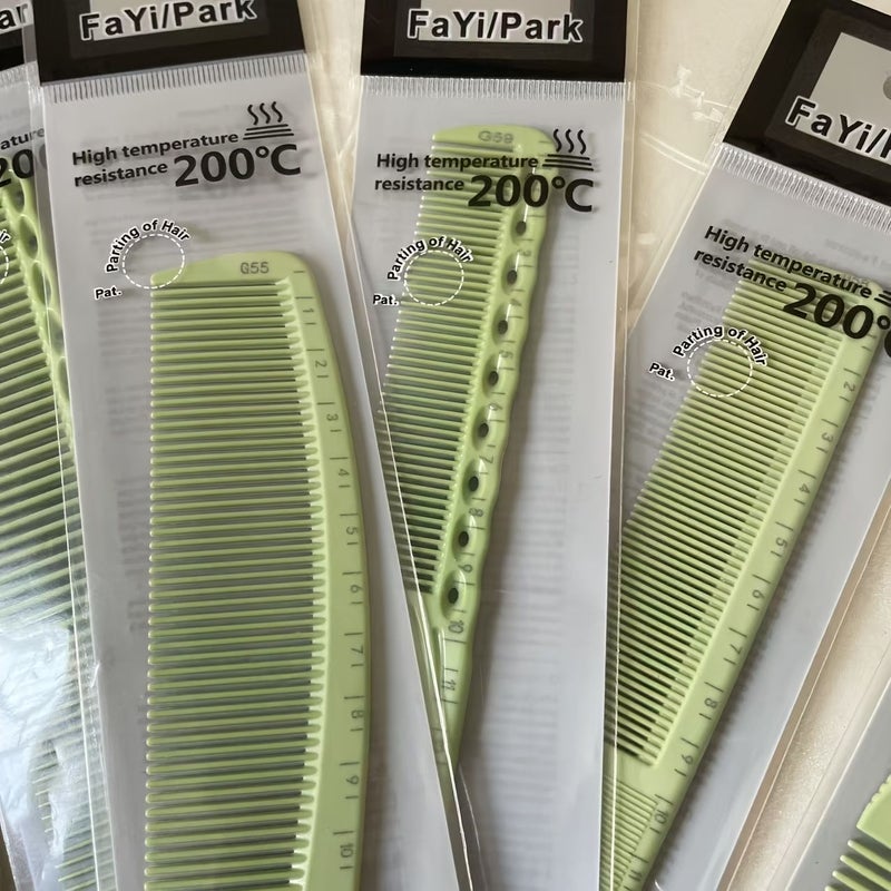 7 Piece High Temperature Resistant Comb Set Professional Hair Salon Styling Combs Including Flat Top Comb Pointed Tail Comb Apple Comb Wide Tooth Comb Updo Styling Comb Anti Static Hairdressing Tools Easy To Use Breakage Resistant - Image 2