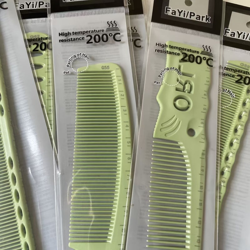 7 Piece High Temperature Resistant Comb Set Professional Hair Salon Styling Combs Including Flat Top Comb Pointed Tail Comb Apple Comb Wide Tooth Comb Updo Styling Comb Anti Static Hairdressing Tools Easy To Use Breakage Resistant - Image 3