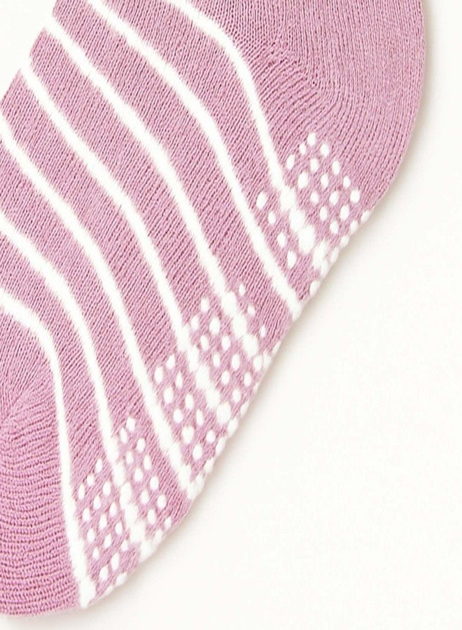 Nat Kids Cotton Crew Socks Pack of 4 - Assorted Colours & Designs - Anti-Skid, Soft & Breathable for Boys & Girls (1-2 Years) - Image 5