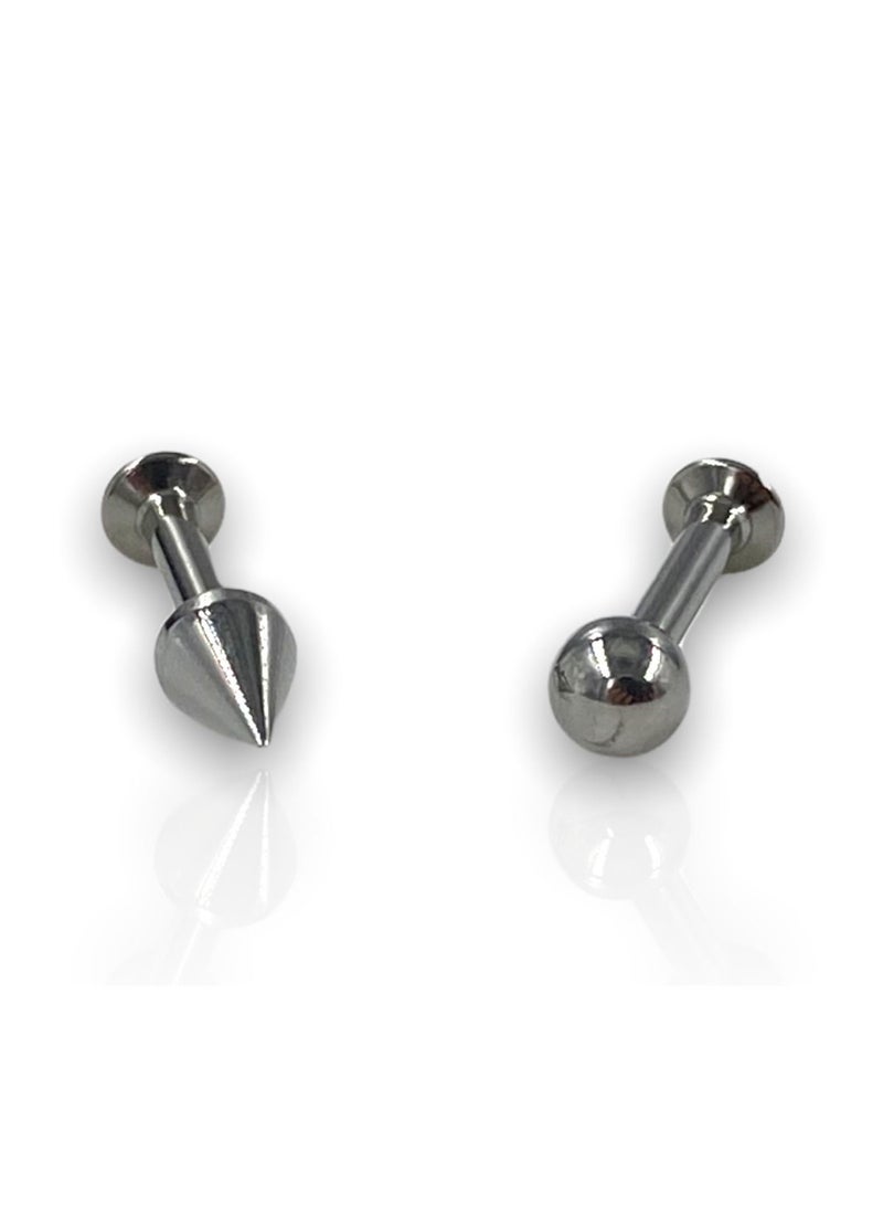 إكس 8 بودي هاردوير كرة شفة ومسمار من الفولاذ المقاوم للصدأ 316L مقاس 14 جرام - Image 1