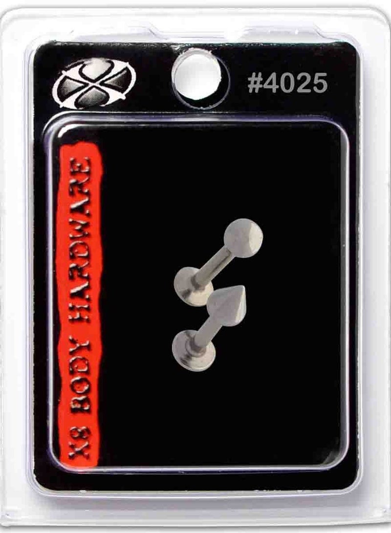 إكس 8 بودي هاردوير كرة شفة ومسمار من الفولاذ المقاوم للصدأ 316L مقاس 14 جرام - Image 2