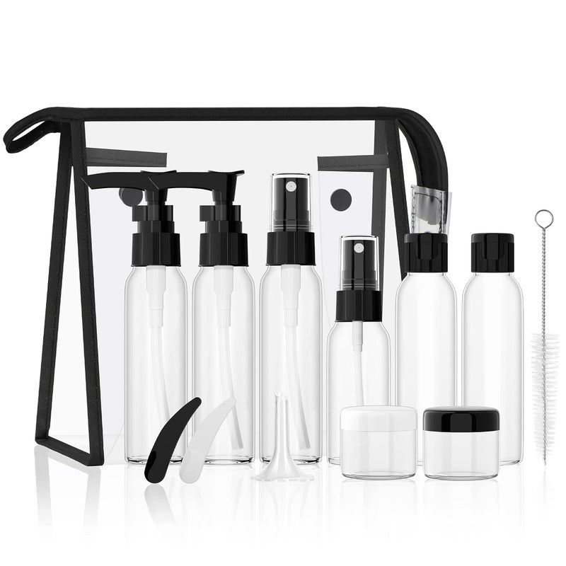Morfone Travel Bottles Kits -TSA Approved Travelling Size Containers for Toiletries Leak Proof Refillable Liquid Travel Essentials with Toiletry Bag for Cosmetic Shampoo Conditioner Lotion