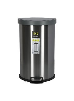 EKO Aria Stainless Steel Non-Slip Step Trash Can Silver 45 L  - Image 1