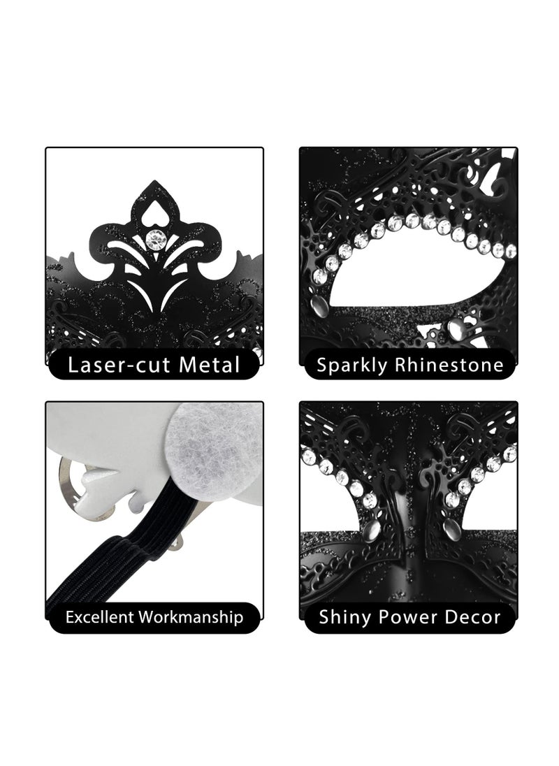 Masquerade Mask for Women, Metal Mask Venetian Party, Fit for Costume Party Ball Prom Mardi Gras Wall Decoration  - Image 3