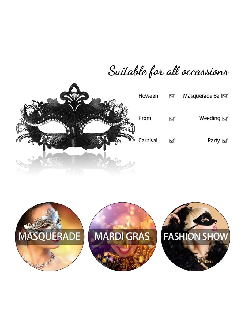 Masquerade Mask for Women, Metal Mask Venetian Party, Fit for Costume Party Ball Prom Mardi Gras Wall Decoration  - Image 5