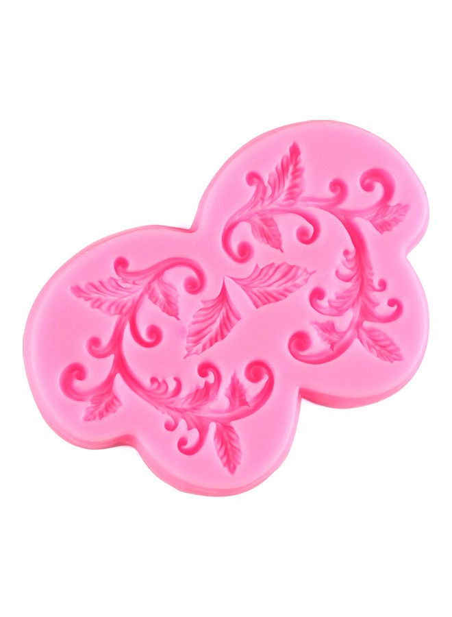 NIBEMINENT Leaf Floral Silicone Fondant Cake Mold Pink - Image 5