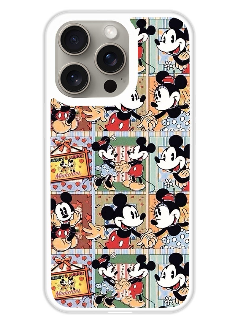 Theodor Protective Case Cover For APPLE IPHONE 15 Pro Max Mickey (2) (White Bumper) - Image 1