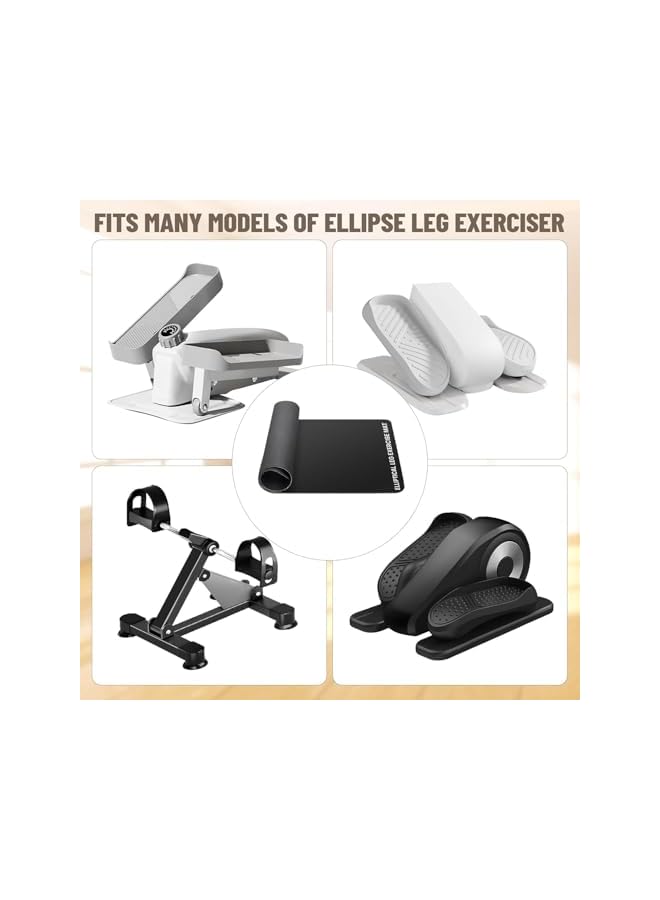 S-TOP ALMEKAQUZ Under Desk Elliptical Mat, Non-Slip Exercise Small Exercise Mat for Peloton Bike, Small Exercise Mat for Desk Workout Equipment - Image 5