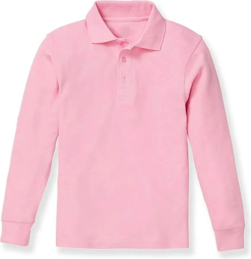 Tezzgelsin Children's Long Sleeve Polo Neck Sweatshirt School Uniform School T-Sweatshirt