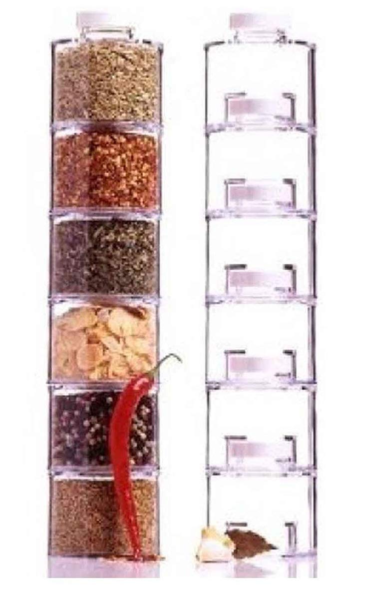 overa 6 Pcs Spice Tower, Pepper Shakers, Spice Jars, Spice Towers and Spice Tools, Spice Jars, Kitchen Spice Jars - Image 4