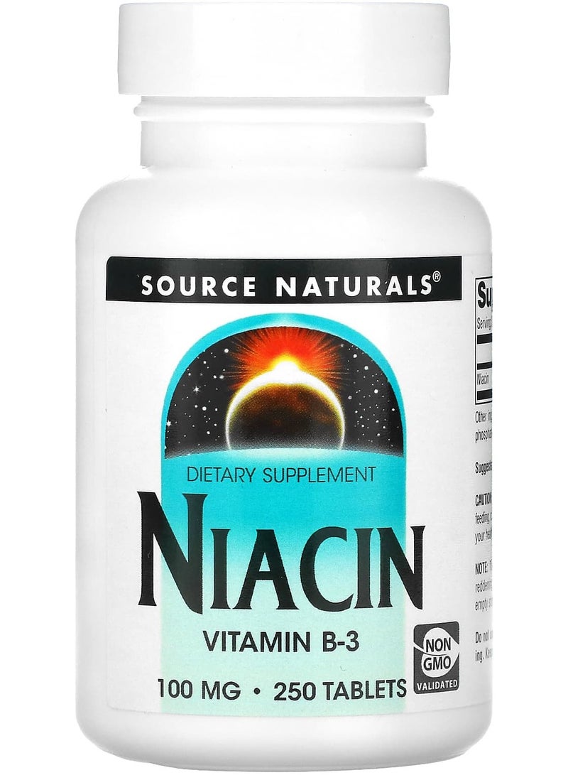 Niacin, 100 mg, 250 Tablets