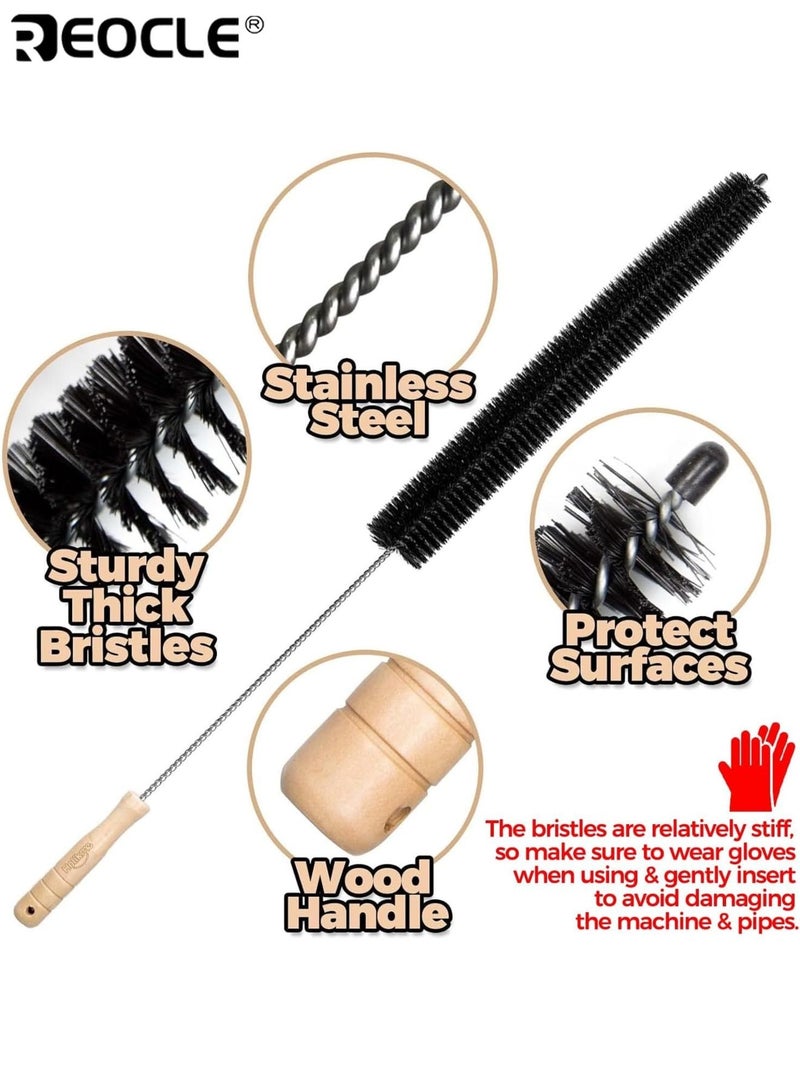 ريوكل طقم مكون من 4 قطع لتنظيف فتحات مجفف الملابس، يشمل فرشاة لإزالة الوبر، وفرشاة مرنة للزوايا، وفرشاة غسالة الملابس، أدوات تنظيف متعددة الاستخدامات مثالية لغرفة الغسيل - Image 2