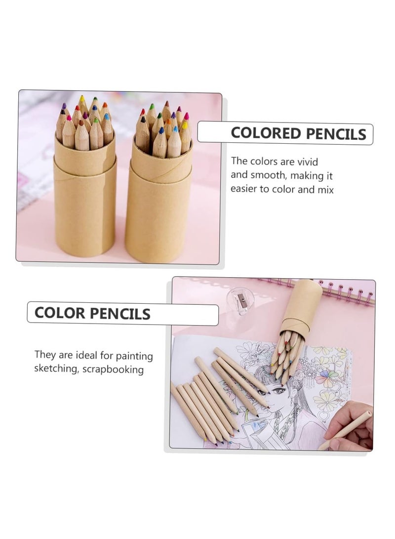 برينت شوب فور مي أقلام رسم صغيرة ملونة للأطفال مع مبراة-مستلزمات المدرسة هدية للطلاب والأطفال-12 قطعة أقلام رسم ملونة - Image 5