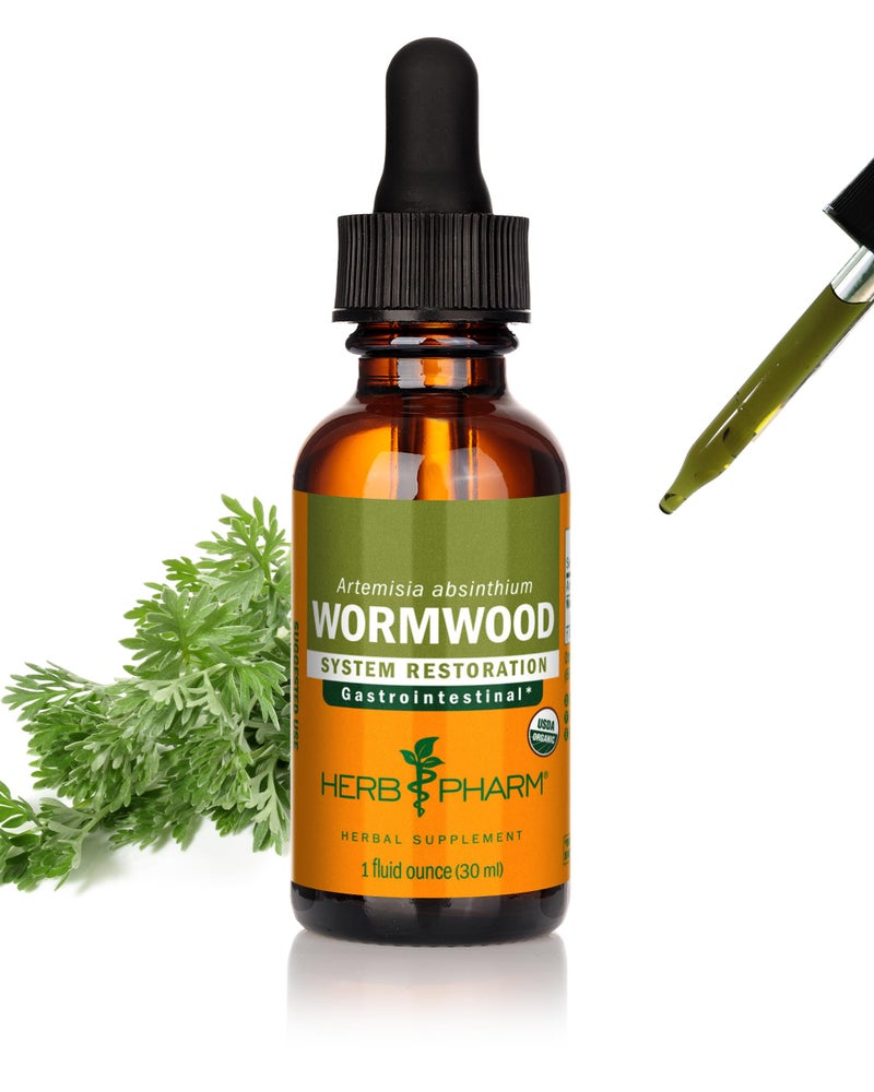 Herb Pharm Certified Organic Wormwood Liquid Extract for Digestive System Support - 1 Ounce - Image 1