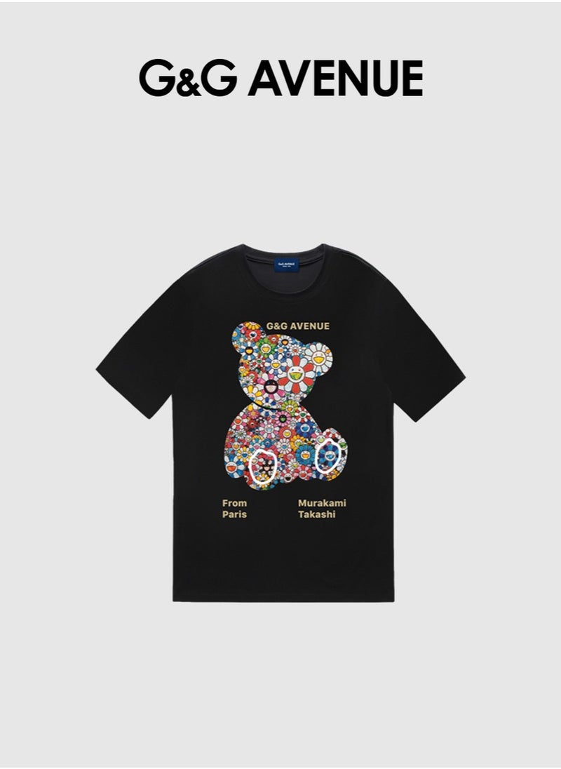 G&G AVENUE - Heavy cotton fabric Unisex Exercise T-shirt, Gym Fitness Sports Short sleeved T-shirt, Round Neck Oversized - Image 1
