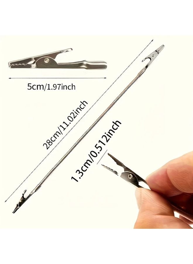 3pcs Crocodile Mouth Shaped Clip Stainless Steel Portable Vertical Mosquito Coil Holder - Image 4