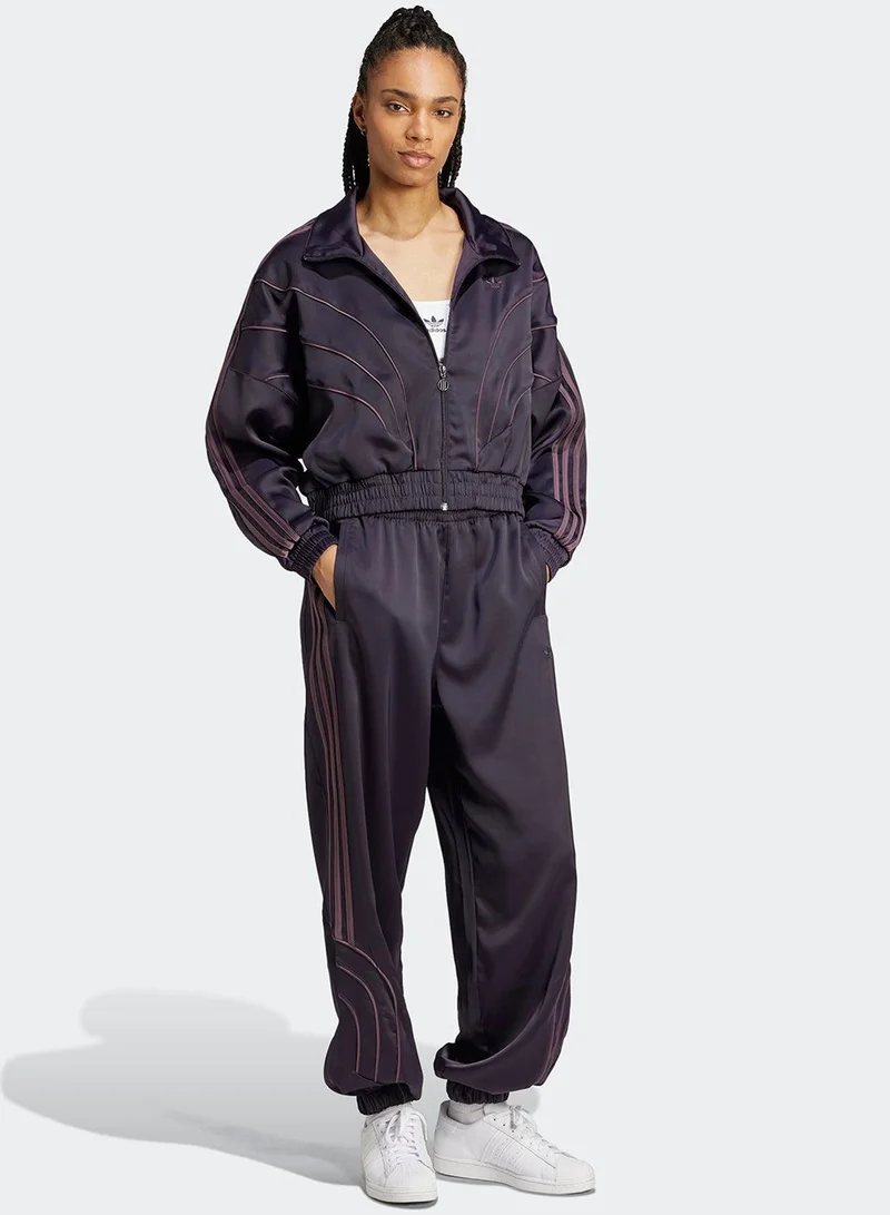 Adidas PIPING LOOSE TP Purple Originals Women PANTS