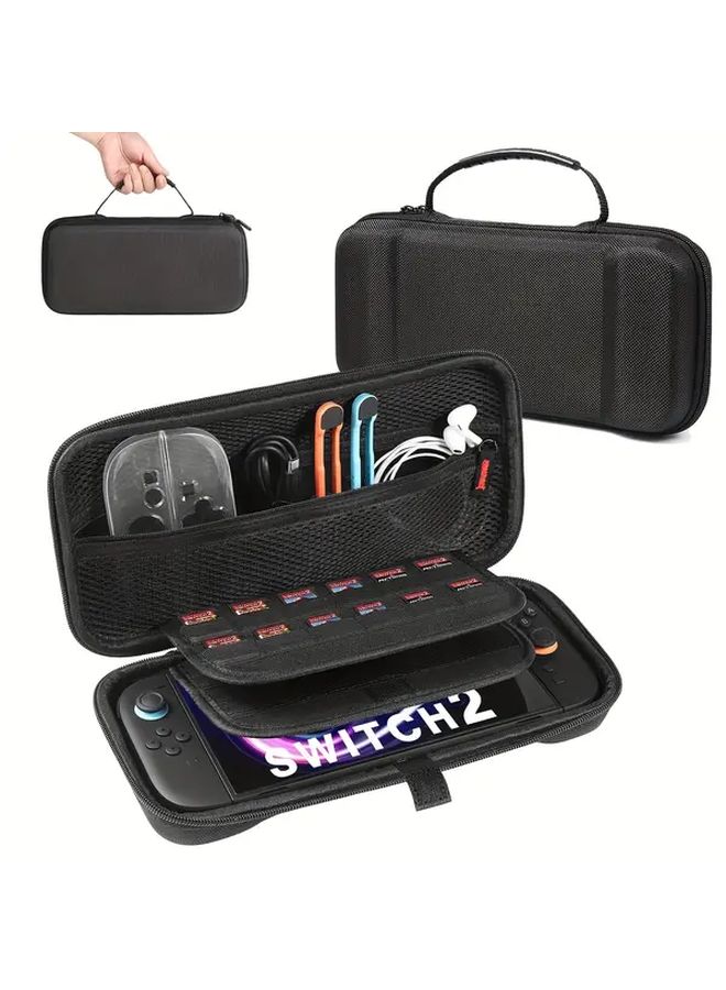Ultra Thin Hard Shell Protective Travel Carry Case Holds 24 Game Cards Black - Image 1