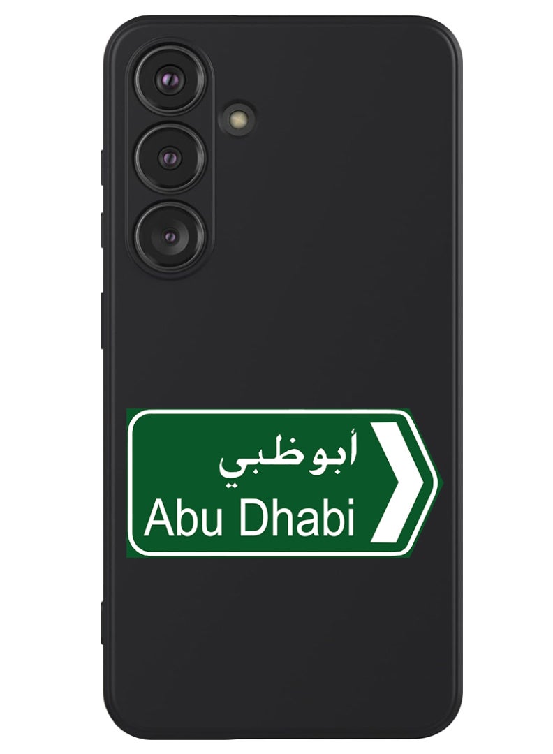Theodor Protective Slim Fit Case Liquid Silicone Cover with Full Body Protection Anti-Scratch Shockproof Case For Samsung Galaxy S24 (Black) - abudhabi sign board - Image 1