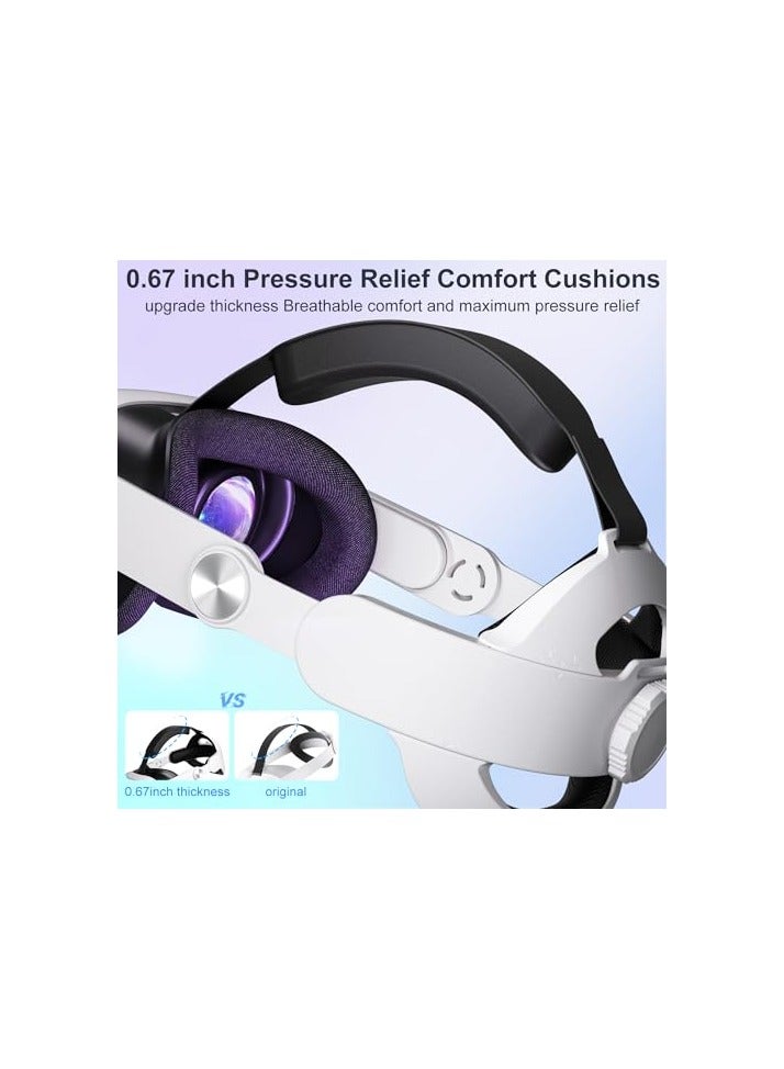 erorex Head Strap For  Quest 3, Pressure-Free Elite Strap for Oculus 3 Accessories Replacement - Image 4