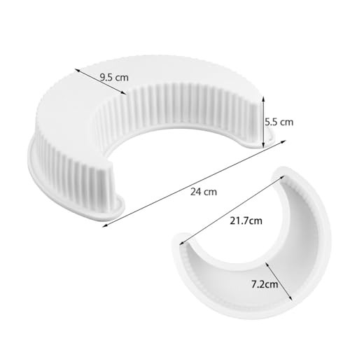 EchoDone Crescent Moon Shape Silicone Cake Pan, Moonlight Sonata Mousse Cake Bread Pizza Baking Mold Kitchen Bakeware Tools - Image 2