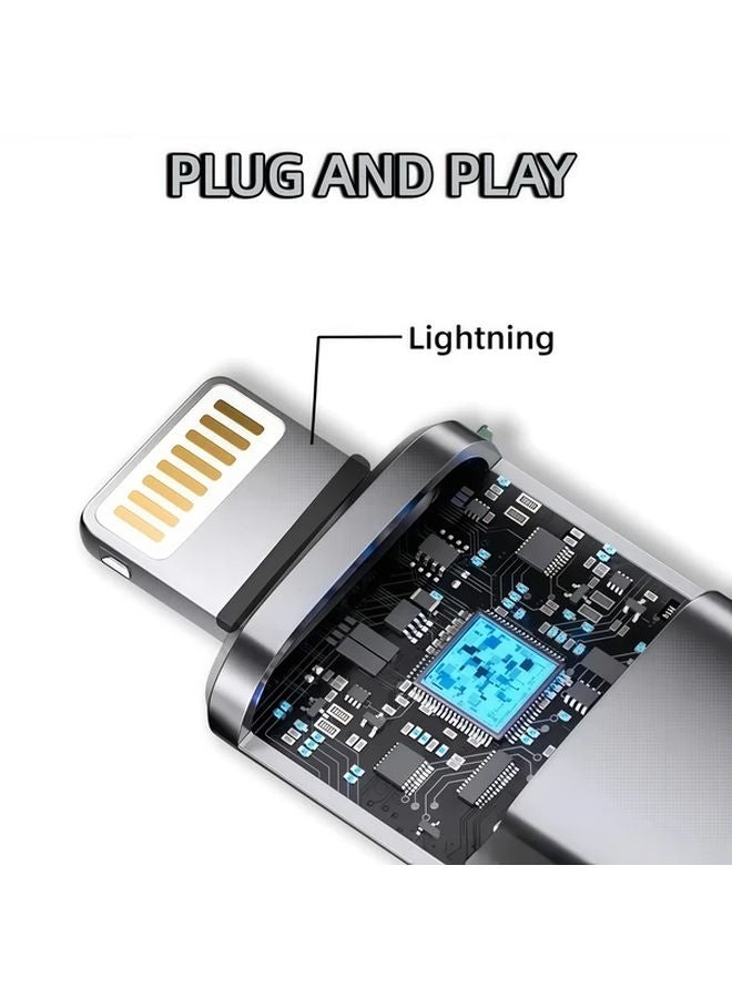 USB C To Lightning Adapter With Lanyard 2 Pack For Charging And Data Transfer - Image 3