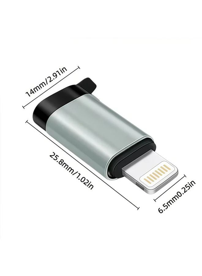 USB C To Lightning Adapter With Lanyard 2 Pack For Charging And Data Transfer - Image 2
