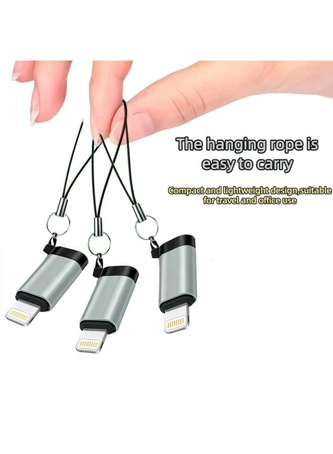 USB C To Lightning Adapter With Lanyard 2 Pack For Charging And Data Transfer - Image 5