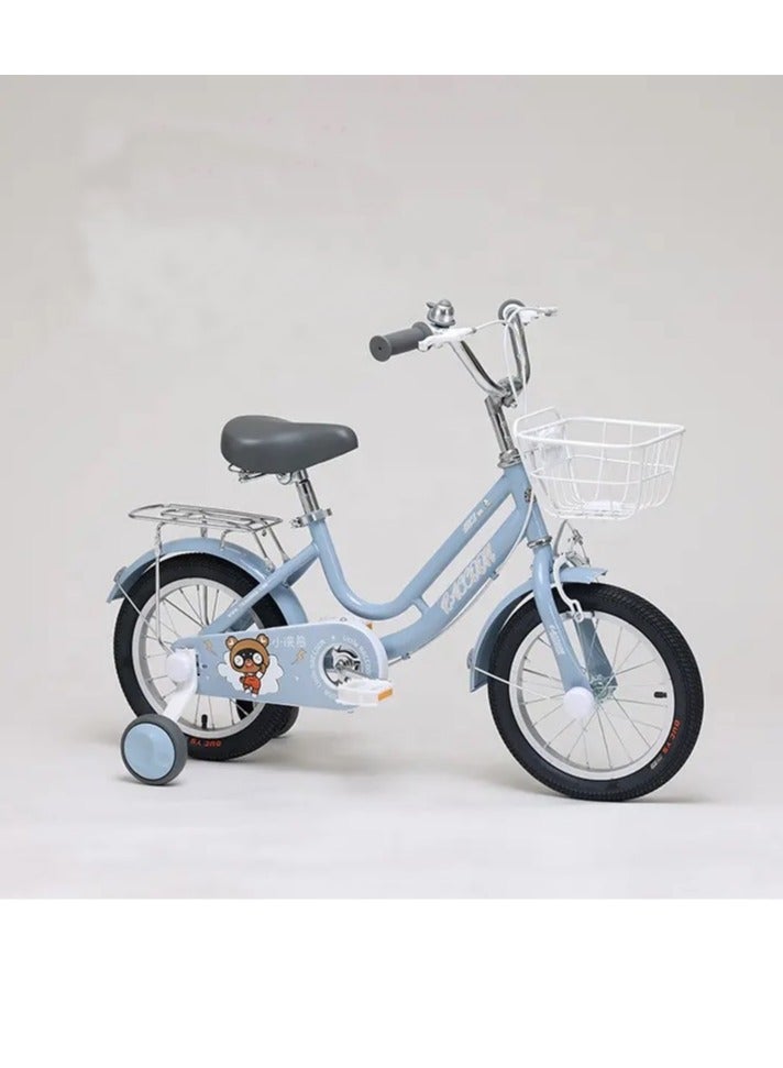 BABYCARA Kids Bike 12/14/16 Inch Assorted Cycling Removable Stabilizers Steel Frame with Basket and Air Tire - Image 1