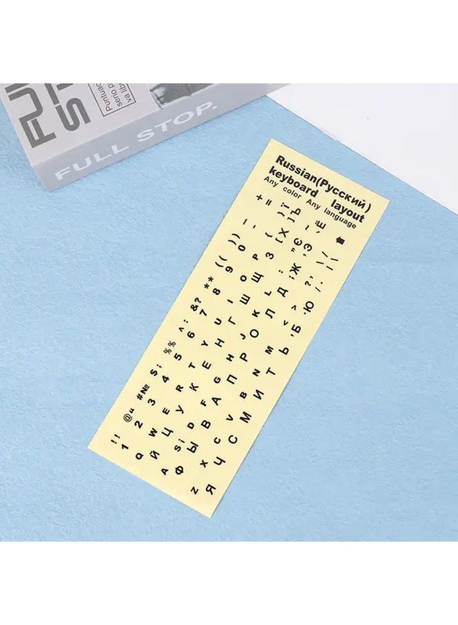 Ukrainian Keyboard Stickers PVC Durable Easy Apply Black White Red Blue Letters For PC Laptop Language Learning Typing Practice Model A - Image 2