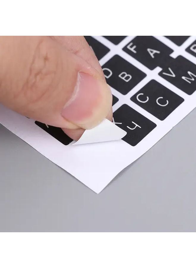 Ukrainian Keyboard Stickers PVC Durable Easy Apply Black White Red Blue Letters For PC Laptop Language Learning Typing Practice Model A - Image 5