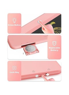 Arabest Bravokids 10 Inch LCD Writing Tablet - Electronic Drawing Doodle Board Educational Birthday Gift Girls Boys Pink  - Image 3