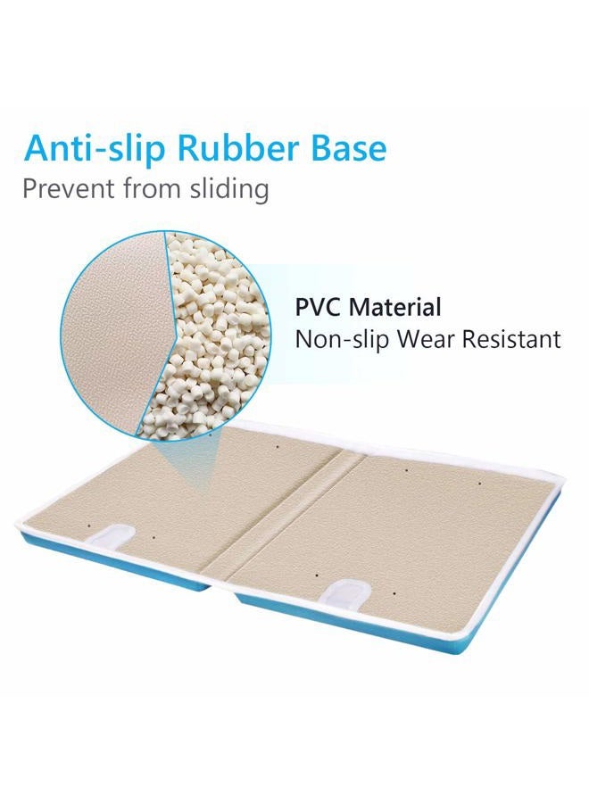 GameXcel Bath Kneeler with Elbow Rest Bathtub 1.5" Thick Kneeler Mat with Toy Organizer - Bath Kneeling Pad for Baby Bath Time - Detachable and Foldable Child Bath Tub Pad for Parents- Blue - Image 5