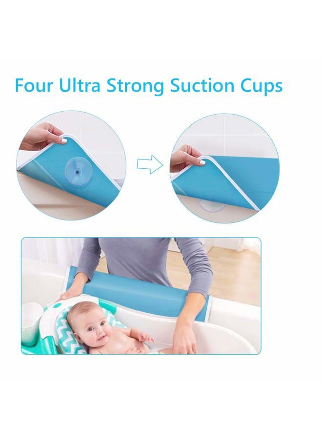 GameXcel Bath Kneeler with Elbow Rest Bathtub 1.5" Thick Kneeler Mat with Toy Organizer - Bath Kneeling Pad for Baby Bath Time - Detachable and Foldable Child Bath Tub Pad for Parents- Blue - Image 3