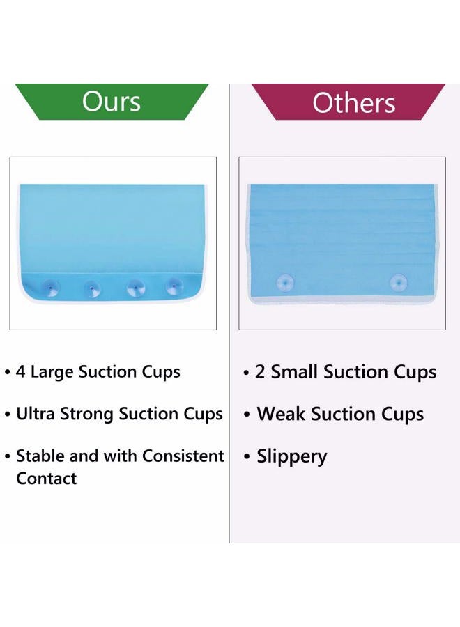 GameXcel Bath Kneeler with Elbow Rest Bathtub 1.5" Thick Kneeler Mat with Toy Organizer - Bath Kneeling Pad for Baby Bath Time - Detachable and Foldable Child Bath Tub Pad for Parents- Blue - Image 4