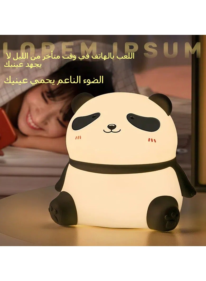 باندا الشفاء مصباح سيليكون USB ضوء جو النوم بجانب السرير هدية كرتونية إبداعية ضوء ليلي - Image 1