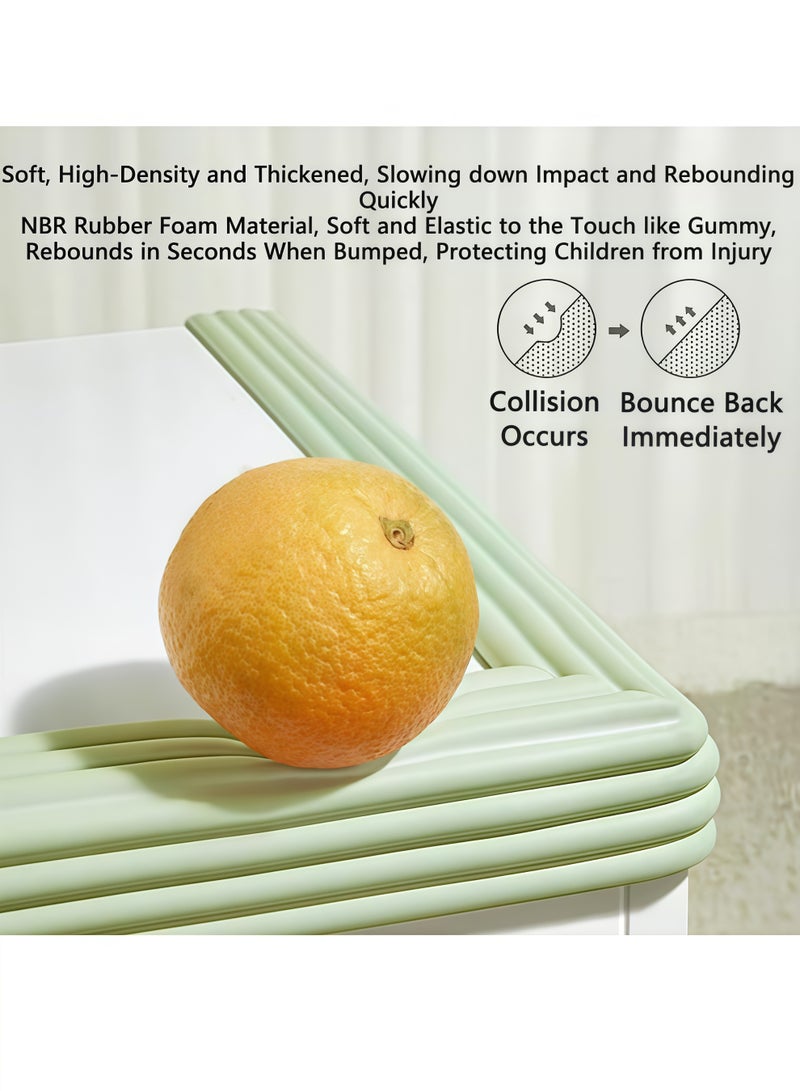 شو وو شرائط أمان من الفوم للأطفال الرضع، واقي حواف ذاتي اللصق، شريط مضاد للتصادم على شكل حرف W للأطفال، واقيات مضادة للصدمات، حماية من الزوايا الحادة للطاولة والكرسي والجدار، نصف قطعة شريط حماية حافة أمان بطول 2 متر، أوسع وأكثر سمكًا للطاولة والأثاث والحواف الحادة والطاولة الزجاجية (بيج) - Image 3