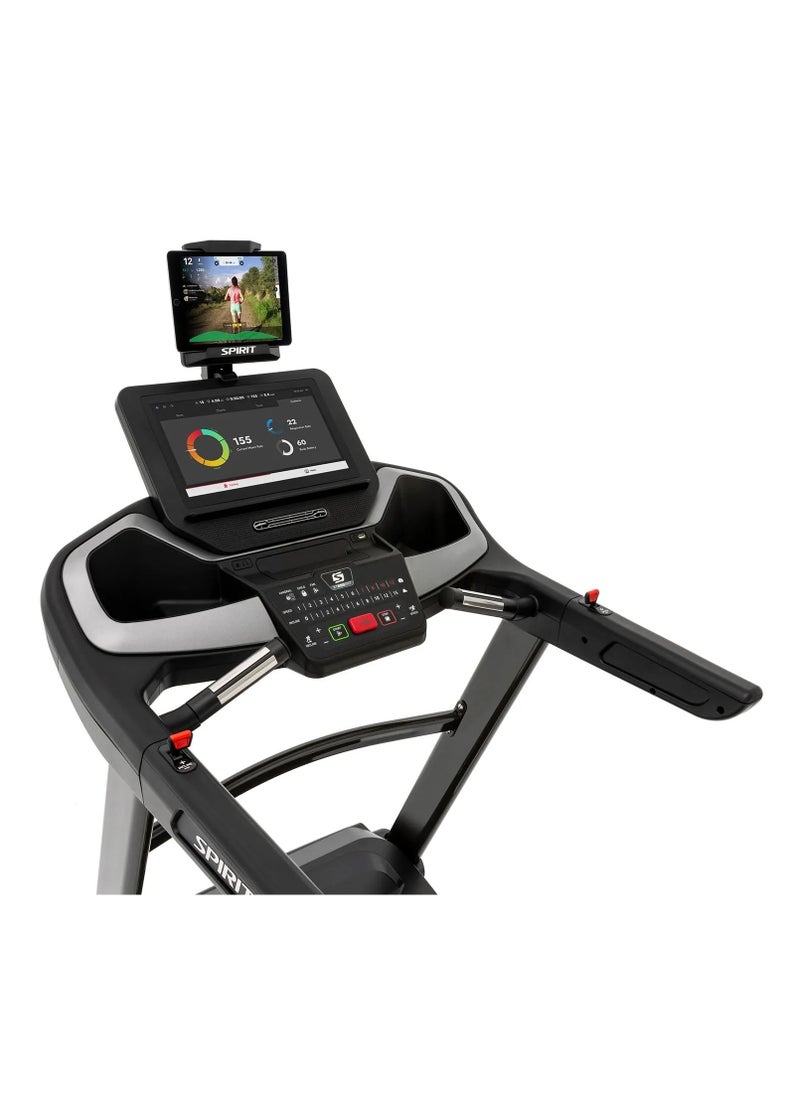 Spirit Fitness Spirit Fitness XT685 ENT Treadmill – Premium Home Gym with  4hp Motor Power,20 kph speed,15 Levels Incline, 6" touchscreen Display built with Netfilx, USB Charging  Bluetooth Speaker Support with Tablet Holder, Safeguard 360™ safety,  heart rate monitoring, Customizable workouts  - Image 5