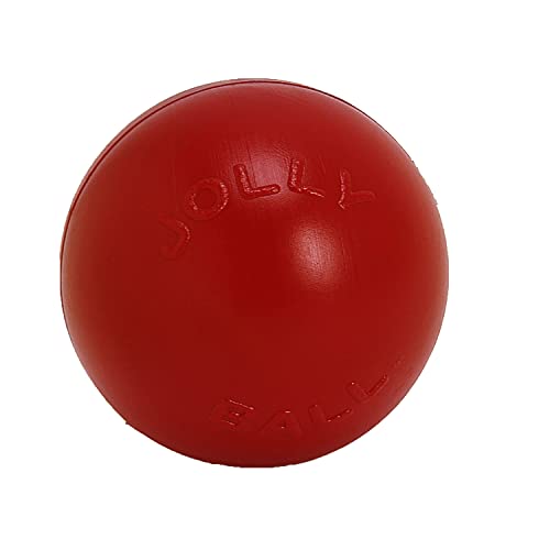 Jolly Pets PushnPlay Ball Dog Toy 6 InchesMedium Red 306 RD - Image 1