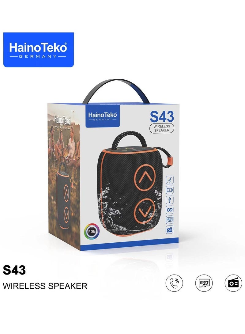 هينو تيكو هاينو تيكو ألمانيا S٤٣ سماعة محمولة مع تحكم بالأزرار وألوان آر جي بي - أسود - Image 2