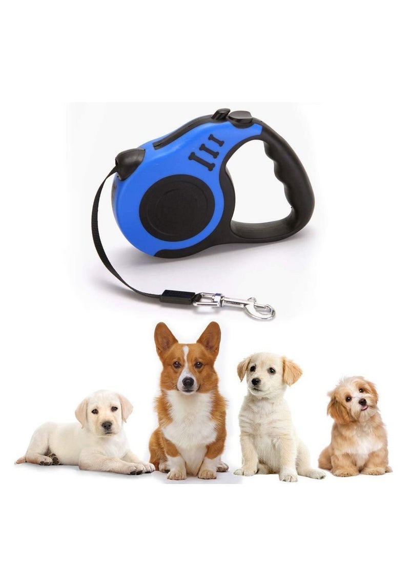 Excefore - Retractable Dog Leash, Pet Walking Leash With Anti-slip Handle, Strong Nylon Tape, Tangle-free,One-handed One Button Lock & Release, Suitable For Small/Medium Dog Or Cat (16 ft) - Image 1